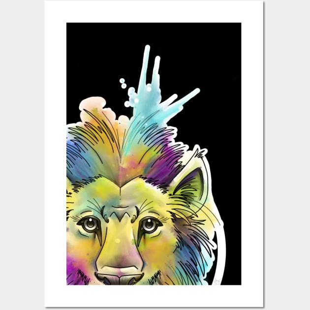 watercolor lion Wall Art by elywick